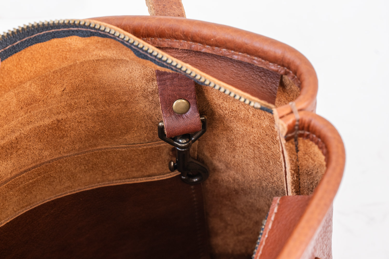 Add key Clip inside of bag
